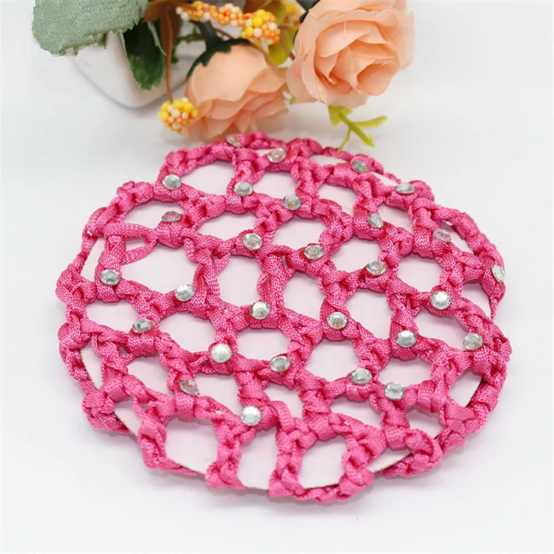 20 шт./лот оптовая продажа 10 см модная Женская сетка для волос с бриллиантами