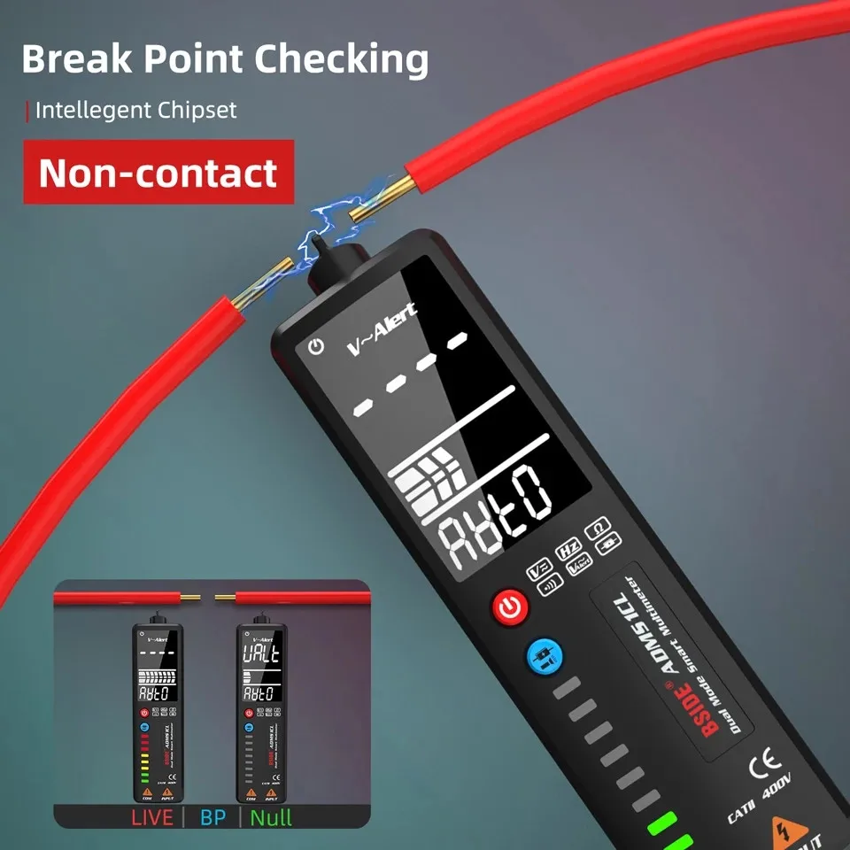 

ADMS1/CL Digital Multimeter Tester LCD Screen ADMS1A/ADMS1Q Voltage Resistance Indicator Alarm Beep Sounds Electric Tools