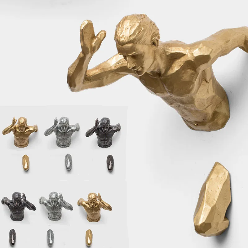 3D скульптура для бега В индустриальном стиле украшение гостиной из смолы