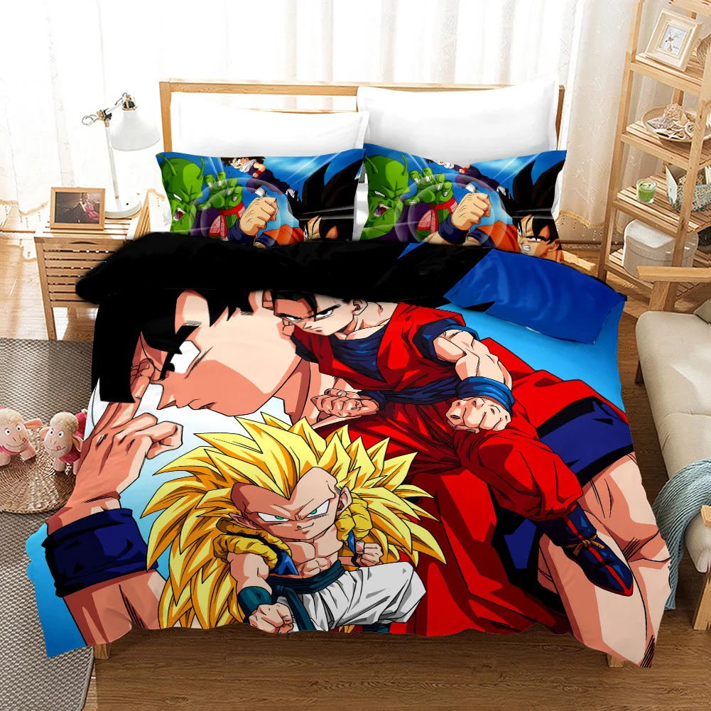 17 Комплект постельного белья с 3D рисунком, с принтом Dragon Ball, детская кровать для взрослых, набор пододеяльников, набор пододеяльников, двуспальный размер, наволочки, одеяло, постельное белье - Цвет: 17