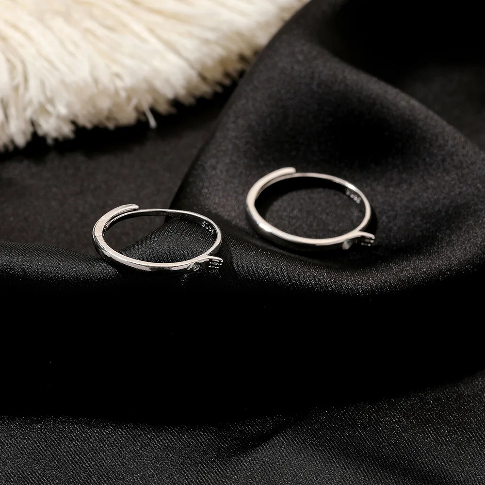 

New Wing Shaped Ring Couple Fashion Inlaid Zircon Open Ring Valentine's Day Gift