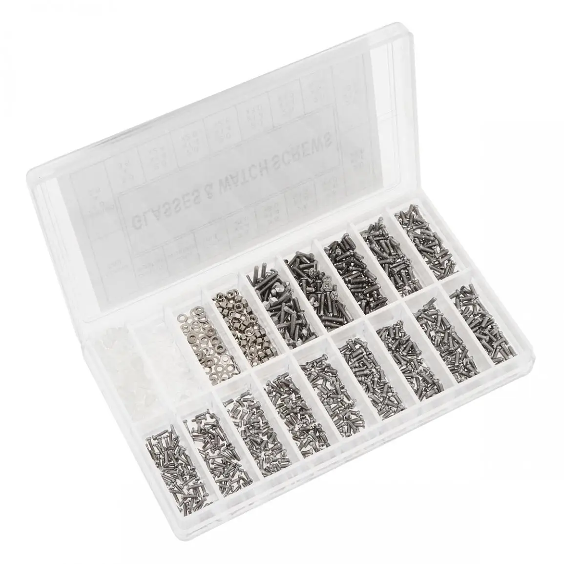 

1000pcs/Boxed Tiny Screws Nut Watch Eyeglass Glasses Repair Tool Set Kit with Screwdriver and Tweezers