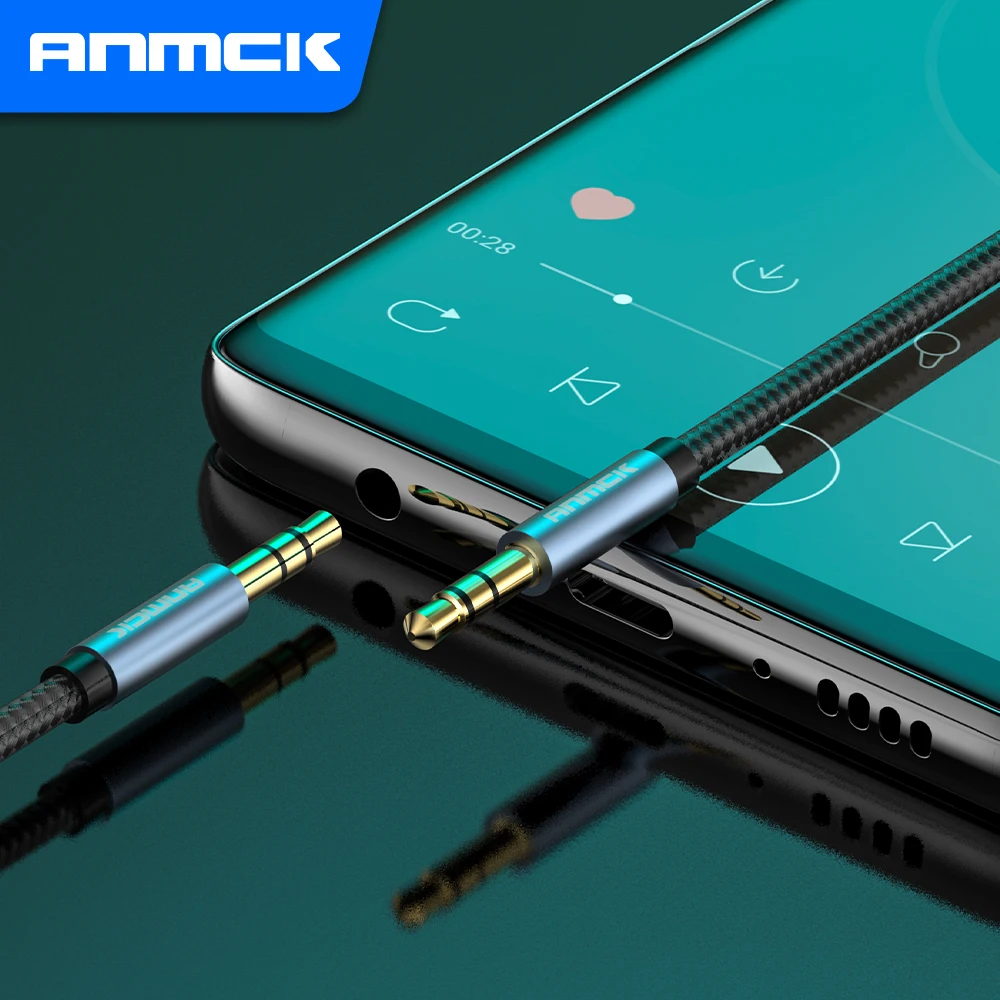 Anmck Jack 3 5 мм Aux кабель провод для динамика аудио кабели ноутбуков телефонов