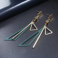 stainless steel long tassel earrings geometric love cross pendant multi style drop earring fashion ear line woman jewelry
