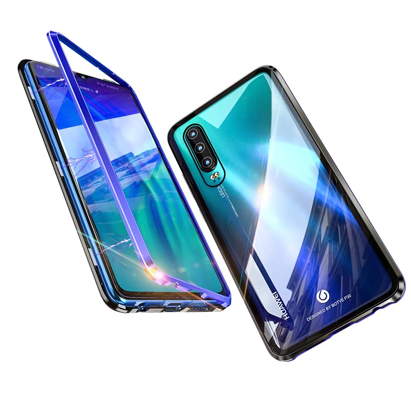 Роскошный Алюминиевый металлический магнитный чехол для Huawei P30 Pro защитный