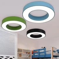 led modern simple color round ceiling lamp for childrens room warm bedroom lamp kindergarten dining room living room lamp