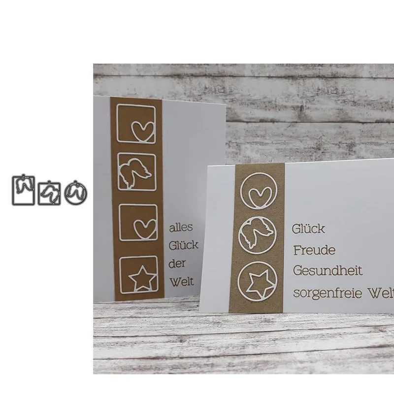

JC 3pcs Butterfly Frame Metal Cutting Dies for Scrapbooking Mold Die Cut Craft Stencil Handmade Tool Card Make Model Mould Decor