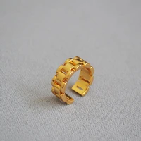 rass chain metal cold wind wide version modern trendsetter rings for women adjustable opening index finger ring fashion jewelry