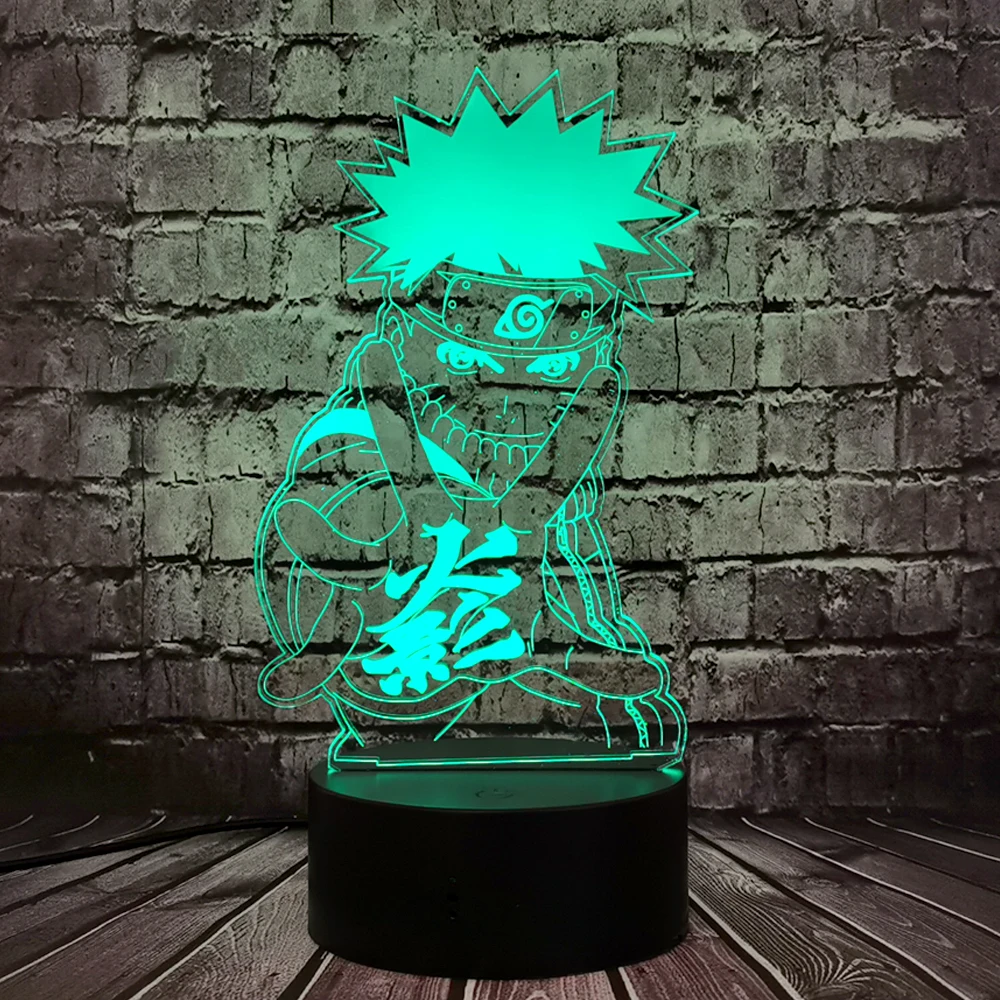 Япония аниме тема 3D эффект Иллюзия светодиодсветодиодный акриловая удзумаки 7