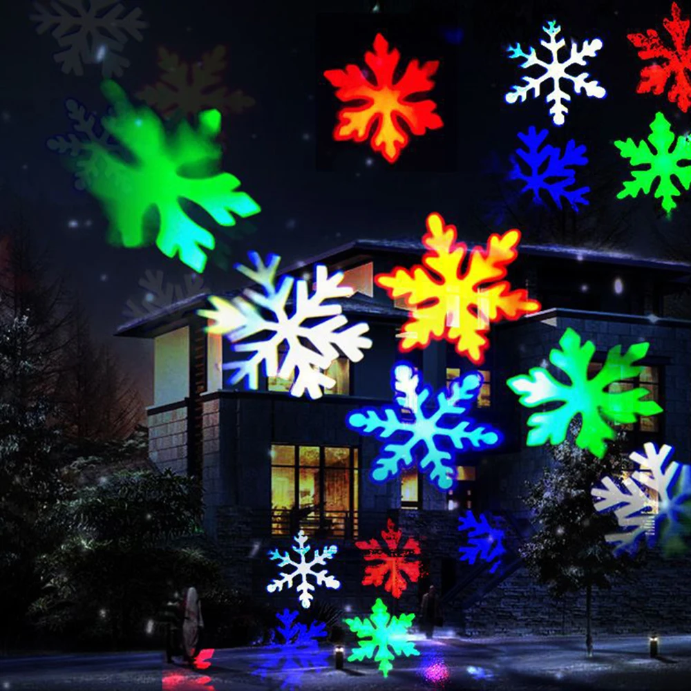 Solar powered LED Laser Projector Moving Snowflake Disco Light Waterproof Christmas Stage Lights Outdoor Garden Landscape Lamp