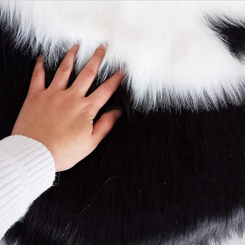 Коврик с изображением панды из искусственной овчины пушистый ковер для гостиной