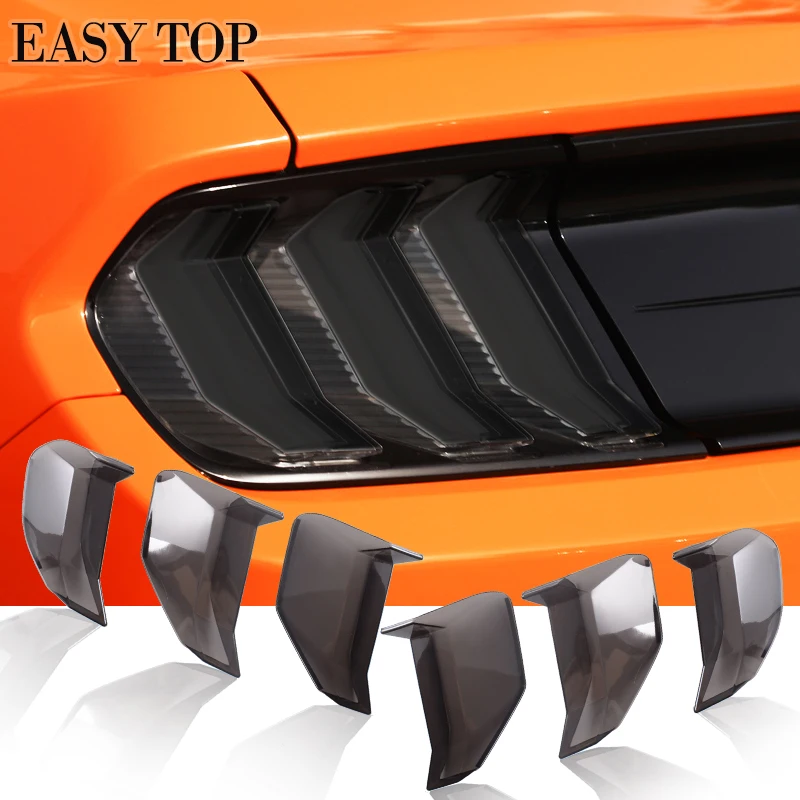 

6PCS Car Smoke Taillamp Rear Tail Light Cover For Mustang 2018+