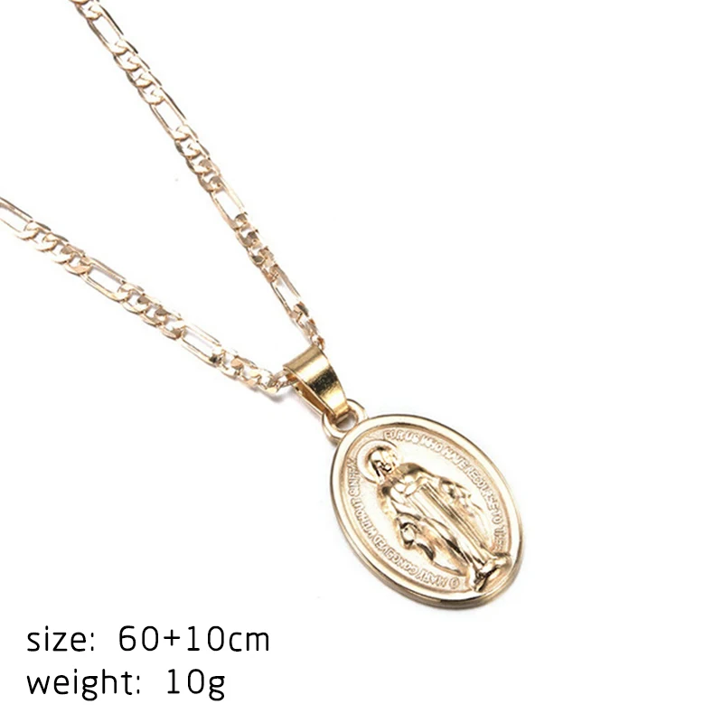 Religion Иисус Дева Мария цепочка ожерелье для женщин Ретро стиль ювелирные изделия