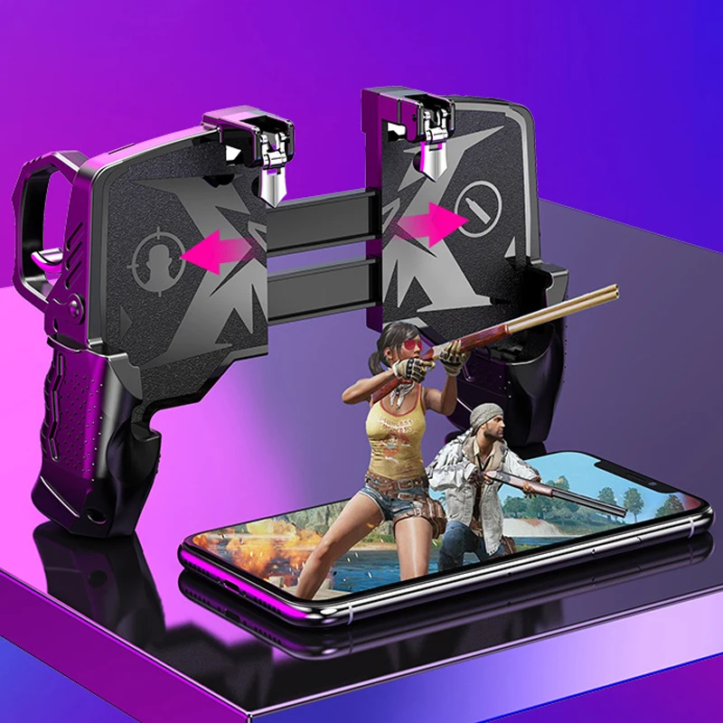 Новый PUBG Mobiele геймпад Joy Stick Metalen L1 R1 триггер игровой шутер контроллер для IPhone Xr 7 8