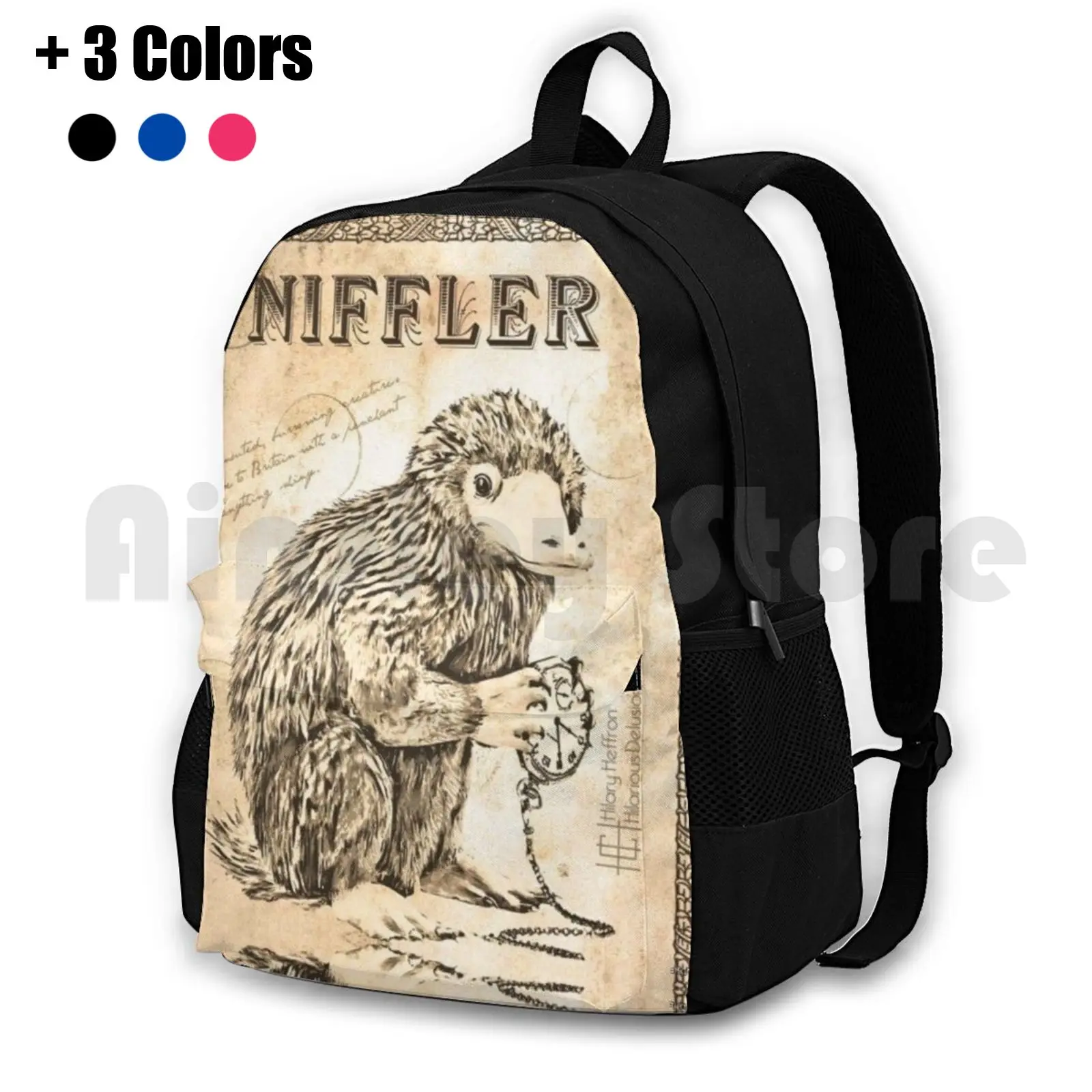 

Niffler Outdoor Hiking Backpack Riding Climbing Sports Bag Cottage Core Dark Acadamia Fae Bohemian Art Fairy Art Astronomy