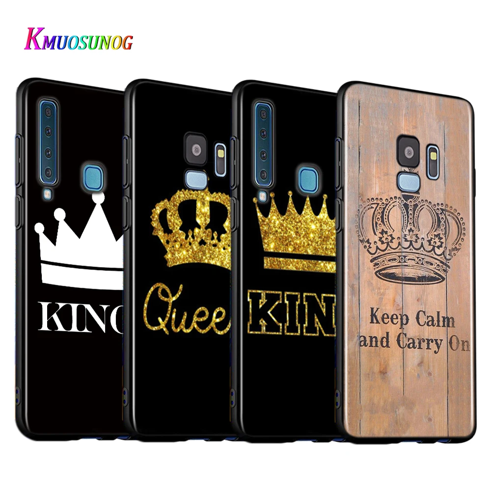 King Queen Couple Crown Silicone Cover For Samsung Galaxy A9 A8 A7 A6 A6S A8S Plus A5 A3 Star 2018 2017 2016 Phone Case