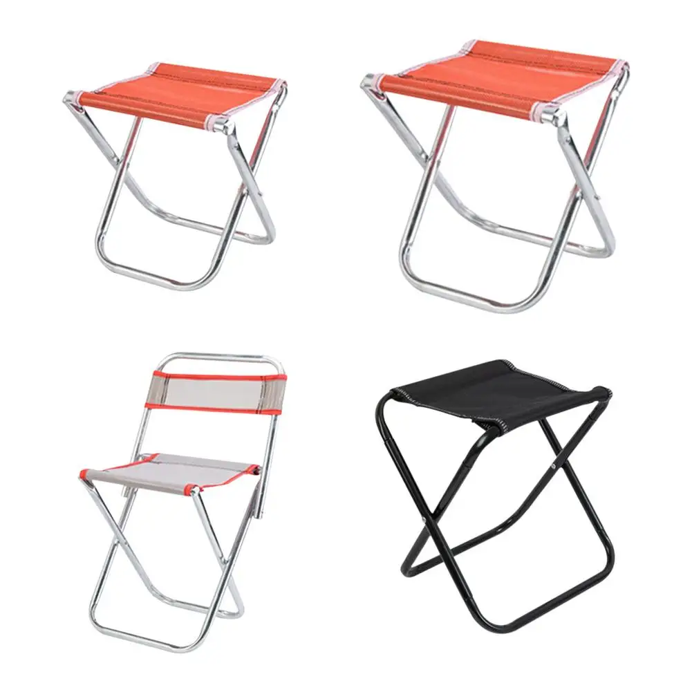 

Camping Stool Folding Camp Chair with Storage Bag Aluminum Fishing Chair Lightweight Portable Easy To Carry Outdoor Furniture