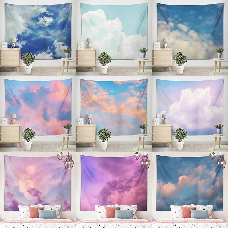 

Melodious cloud art tapestry wall hanging artist life bedspread beach towel