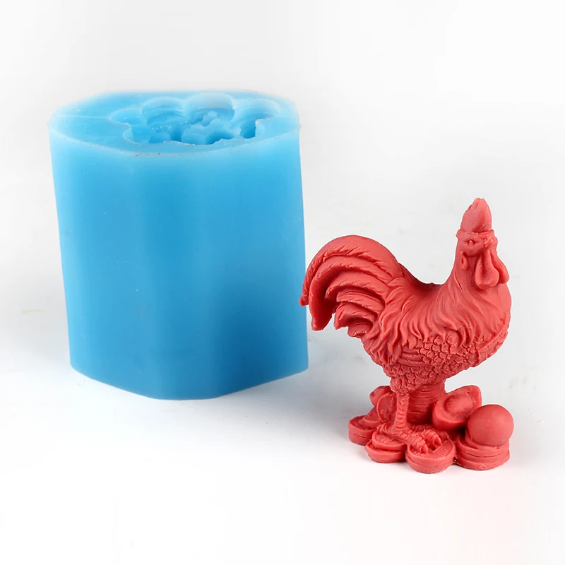 3D силиконовая форма для мыла с петухом вырезания соли курицы галльского