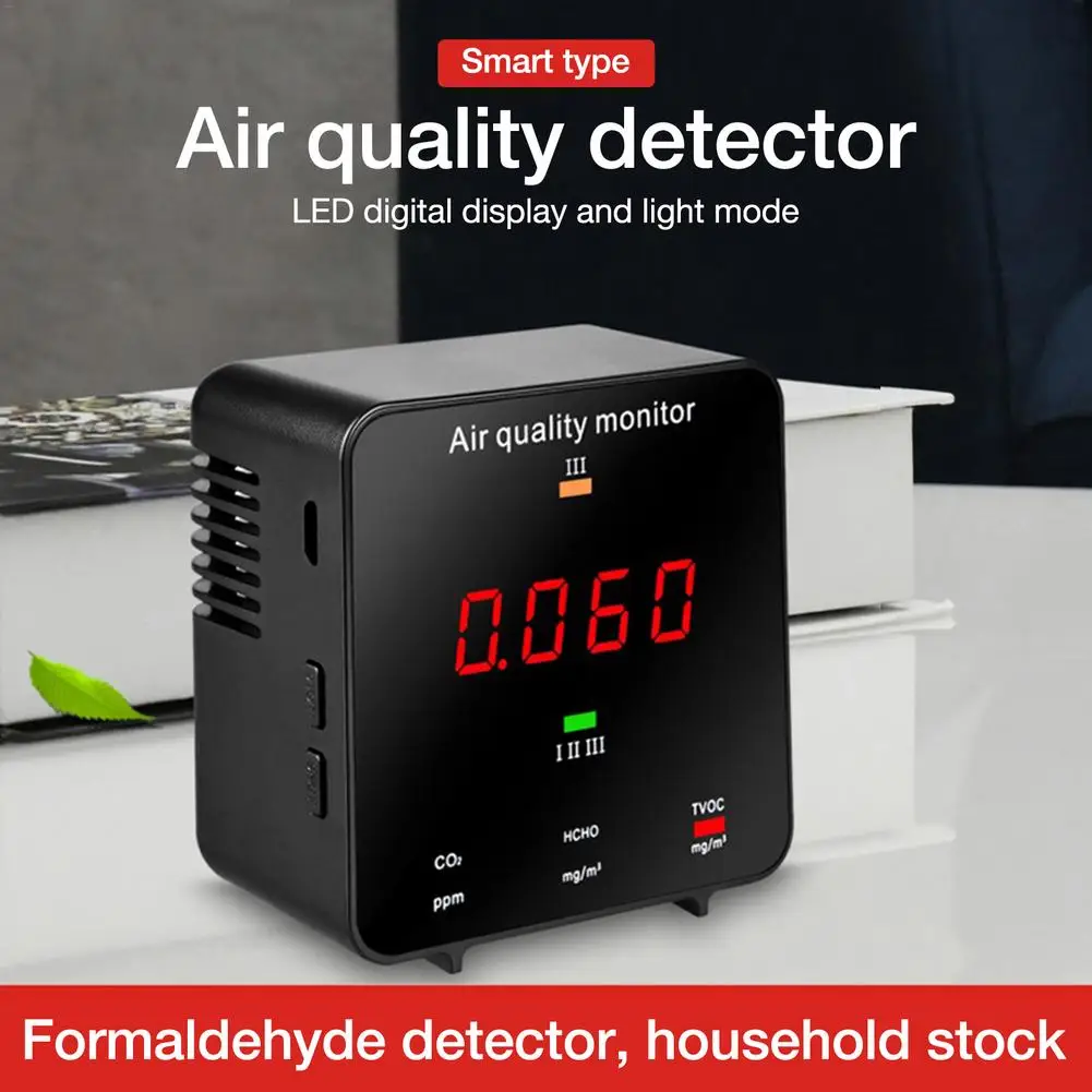 

Indoor Air Quality Monitor Lcd Digital Co2 Air Quality Meters Real Time TFT Intelligent Air Quality Sensor Tester Gas Tester