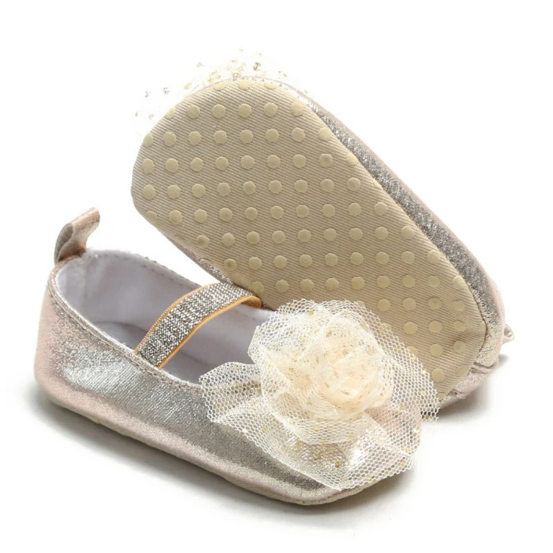 

Newborn Infant Princess Shoes Bright PU Shoes with Flower Baby Girl Bowknot First Walkers Soft Autumn Spring Red 0-18M Shoes 1