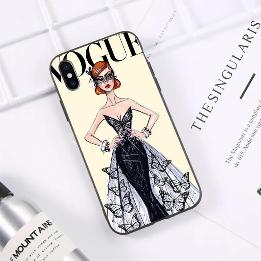 

VOGUE Christmas Girl Novelty Fundas Phone Case Cover for iPhone 11 pro XS MAX 8 7 6 6S Plus X 5 5S SE XR case