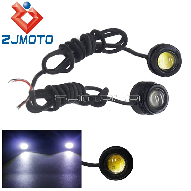 

Universal Car Motorcycle Front Rear Tail Brake Lights 12v LED White License Plate Parking Signals Lights Running Reverse Lamp