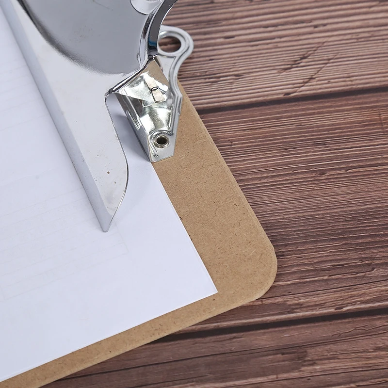 

Vintage A4 File Clipboard Rounded Corners Drawing Writing Board Heavy Duty Clip Menu Board with Hanging Hole (8 Pcs)