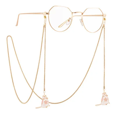 Подвеска в стиле Ins с длинным хвостом и котом золотая цепочка со змеиным