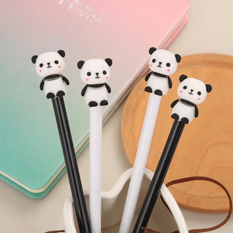

2PCS Kawaii Panda Gel Pen Cute Stationery Ink Pen Student Gift School Office Writing Supplies Neutral Signature Pen Wholesale