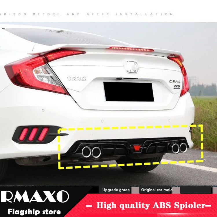 Для Honda Civic Body kit спойлер 2016 2018 для BCK ABS задний передний бампер диффузор защитные