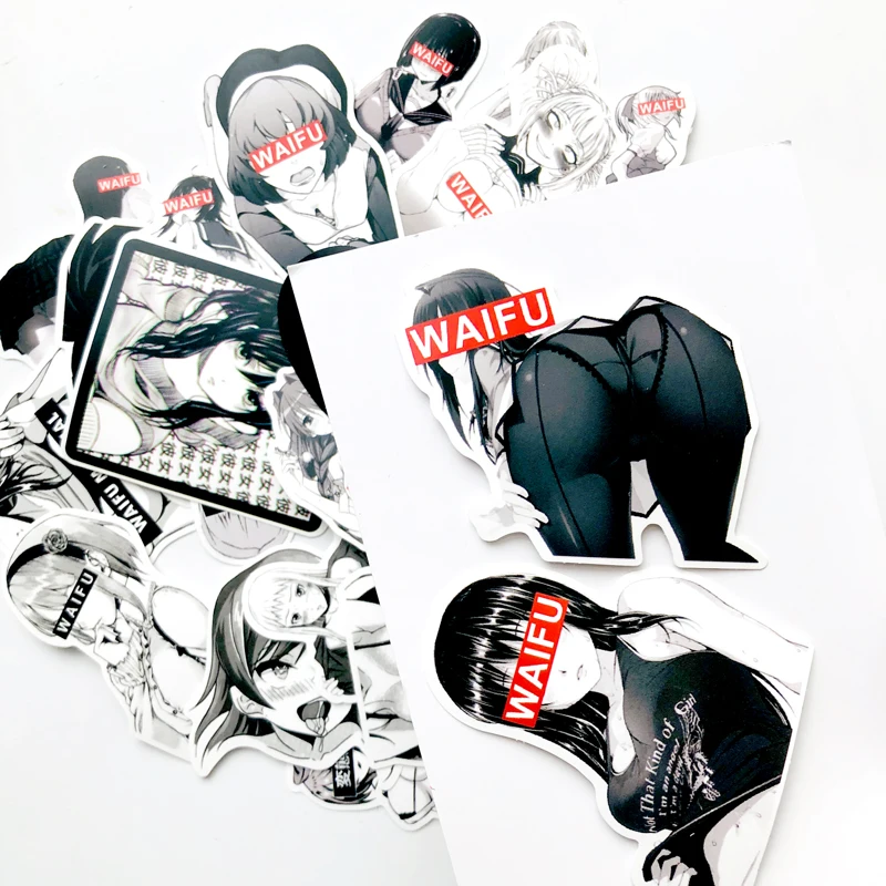 30 шт. аниме наклейки Waifu для чемодана ноутбука автомобиля грузовика Hentai