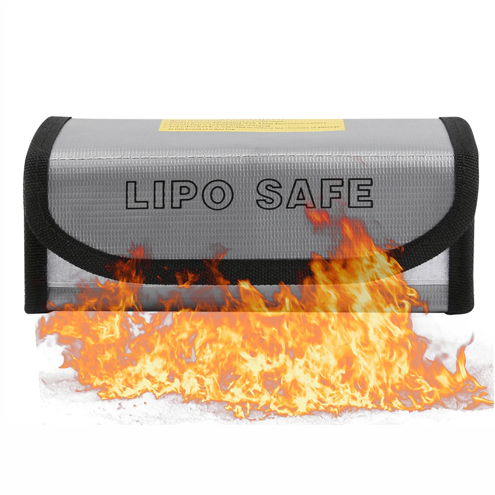 

185x75x60mm Mini Fireproof Waterproof Explosion-Proof Portable Lipo Battery Safety Bag For FPV Racing Drones Battery Safety Bag