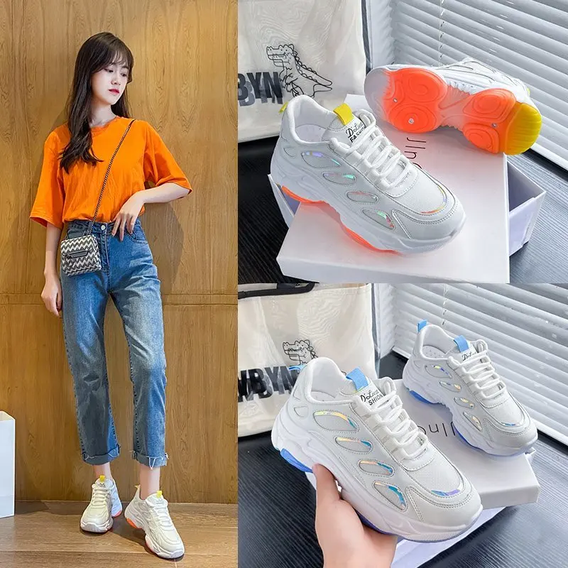 

Women's Shoes Trend Women's Shoes 2021 Spring and Summer Mesh Surface Explosion Models Breathable All-match Sports Casual Shoes