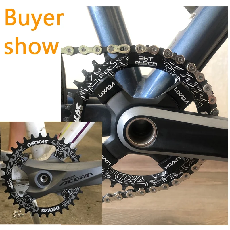 

Deckas Chainwheel 96BCD Round Oval Narrow Wide Chainring MTB Road Bike Crankset 32T/34T/36T/38T Chainwheel Bicycle Parts