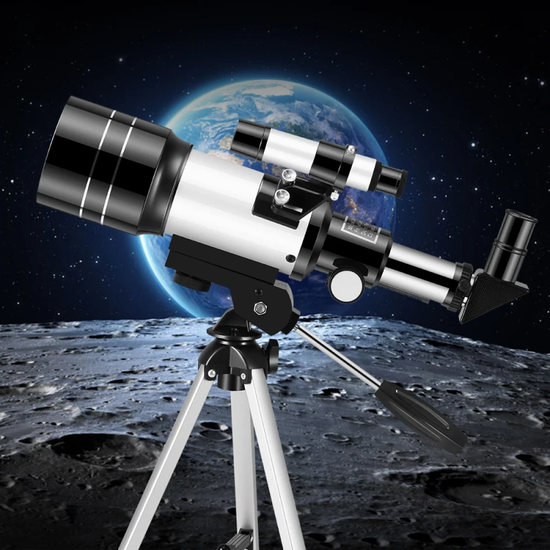 

70mm Portable Astronomical Telescope with Tripod Mobile Phone Holder and Backpack Monocular Telescopes for Beginners Binoculars