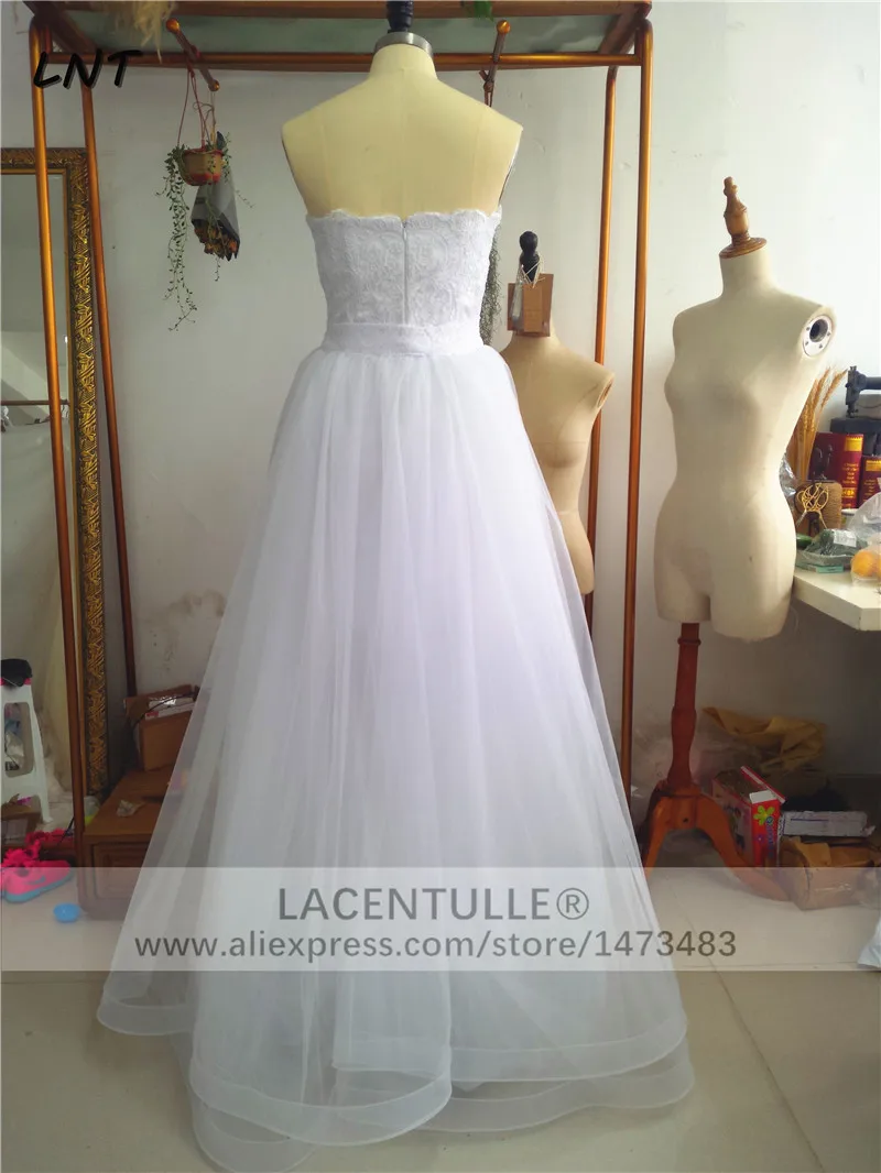 Реальные фотографии свадебных платьев со съемной юбкой 2 в 1 платье для приема