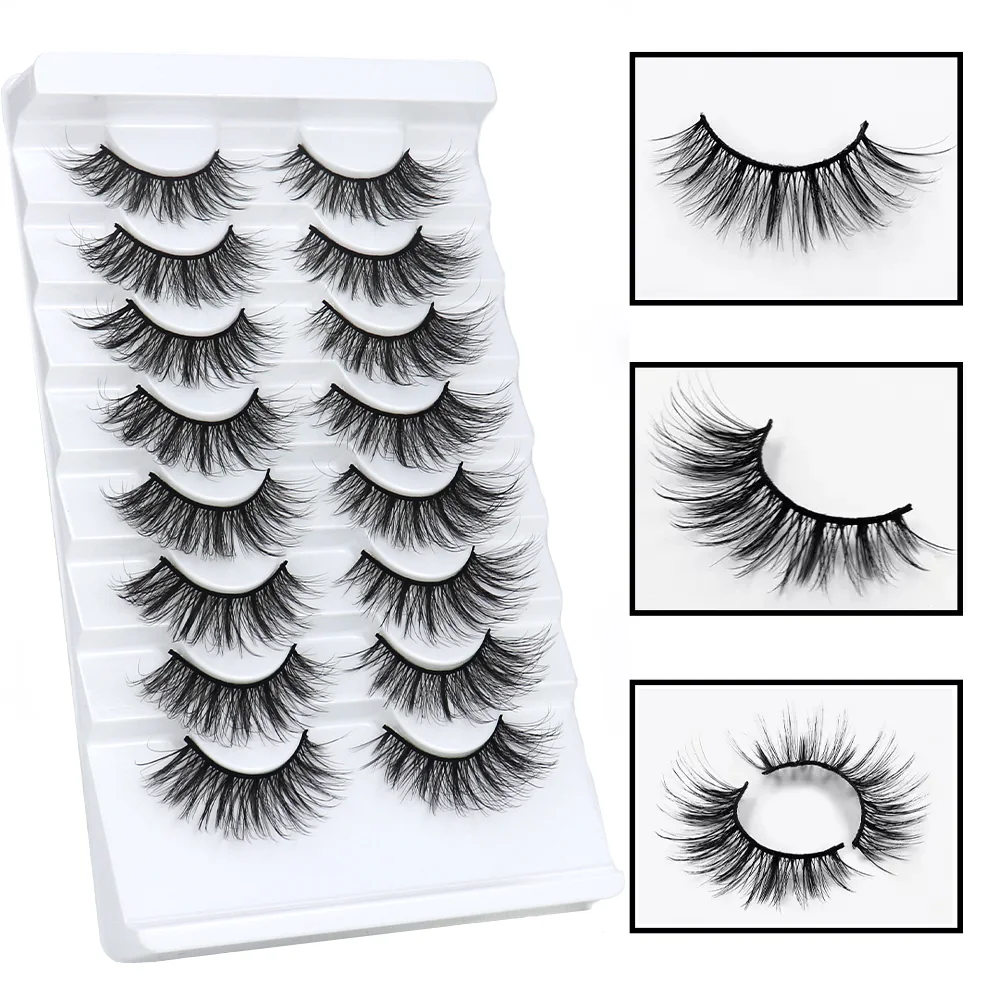 

lashes 5/8 Pairs 3D Mink Lashes 20mm Eyelashes 3D Natural False eyelashes Soft Mink eyelash extension Makeup beauty maquillaje