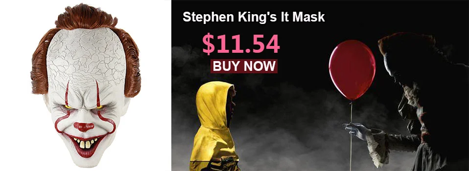 Светодиодный маска Stephen King's It, маска для Хэллоуина, маска для Хэллоуина, маска для костюмированной вечеринки, два клоуна, латексные маски, шлем, Вечерние Маски