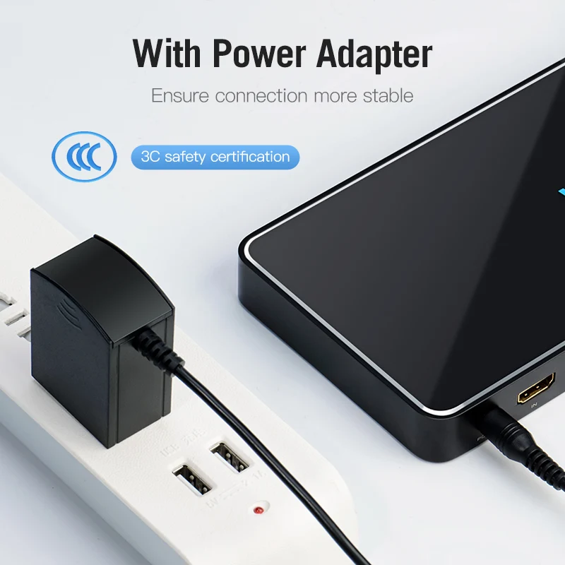 Vention Высокое качество 8 портов 1 в выход 1x8 Переходник HDMI разветвитель аудио видео
