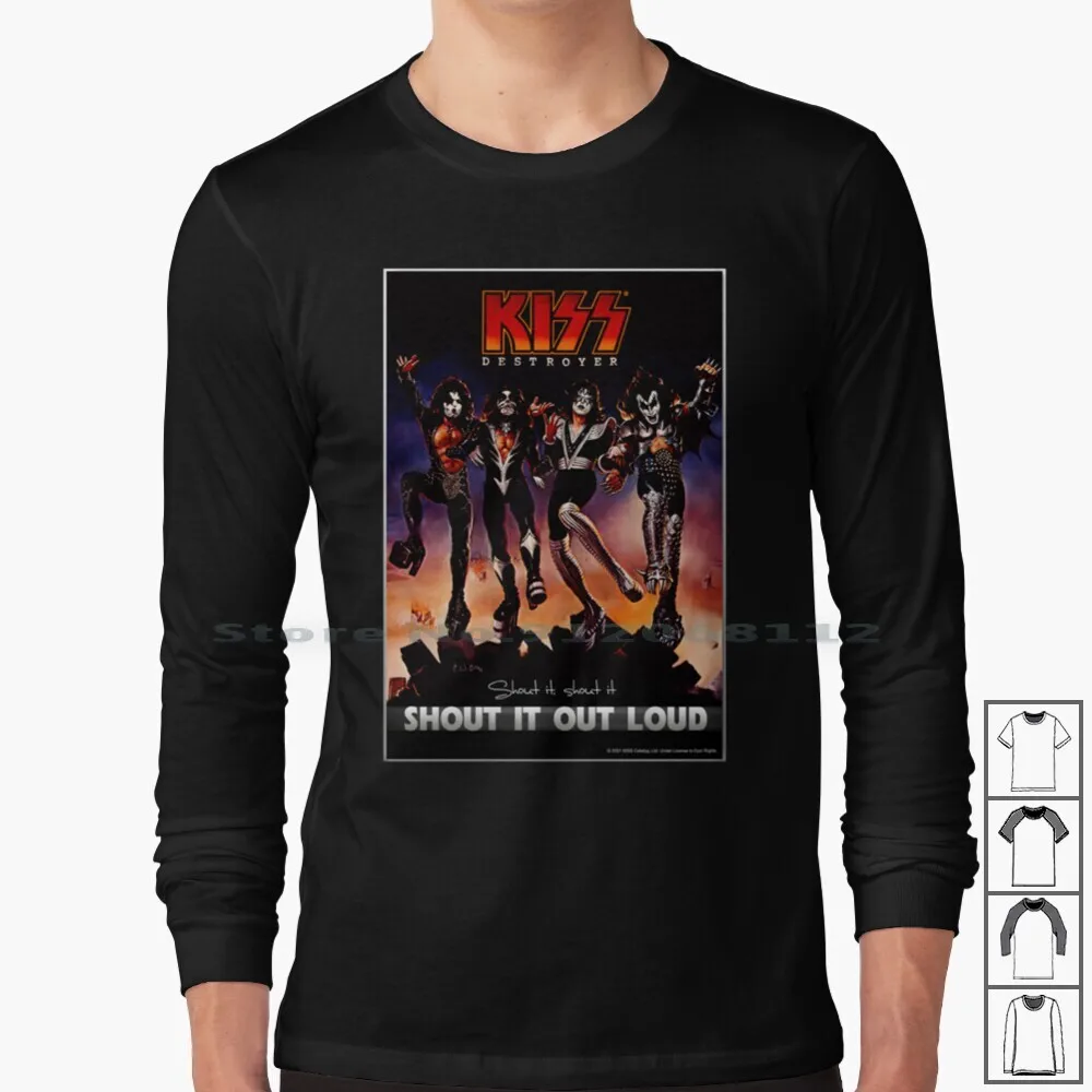 

Kiss  The Band-Destroyer-Shout It Out Loud Lyrics Long Sleeve T Shirt Kiss Kiss Fan Art Kiss Band Kiss Music Kiss Fanart Kiss