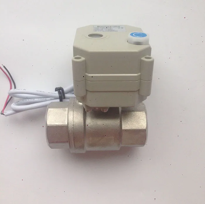 2 ходовой Электрический шаровой клапан DN25 1 &quotbsp SS304 с рабочим двигателем ручным