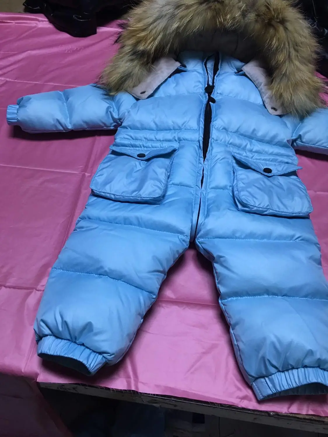 Детский пуховой комбинезон для мальчиков и девочек 1 4 лет русской зимы