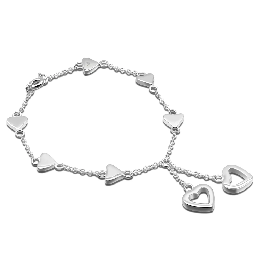 Минималистичный сексуальный браслет в форме сердца из стерлингового серебра 925