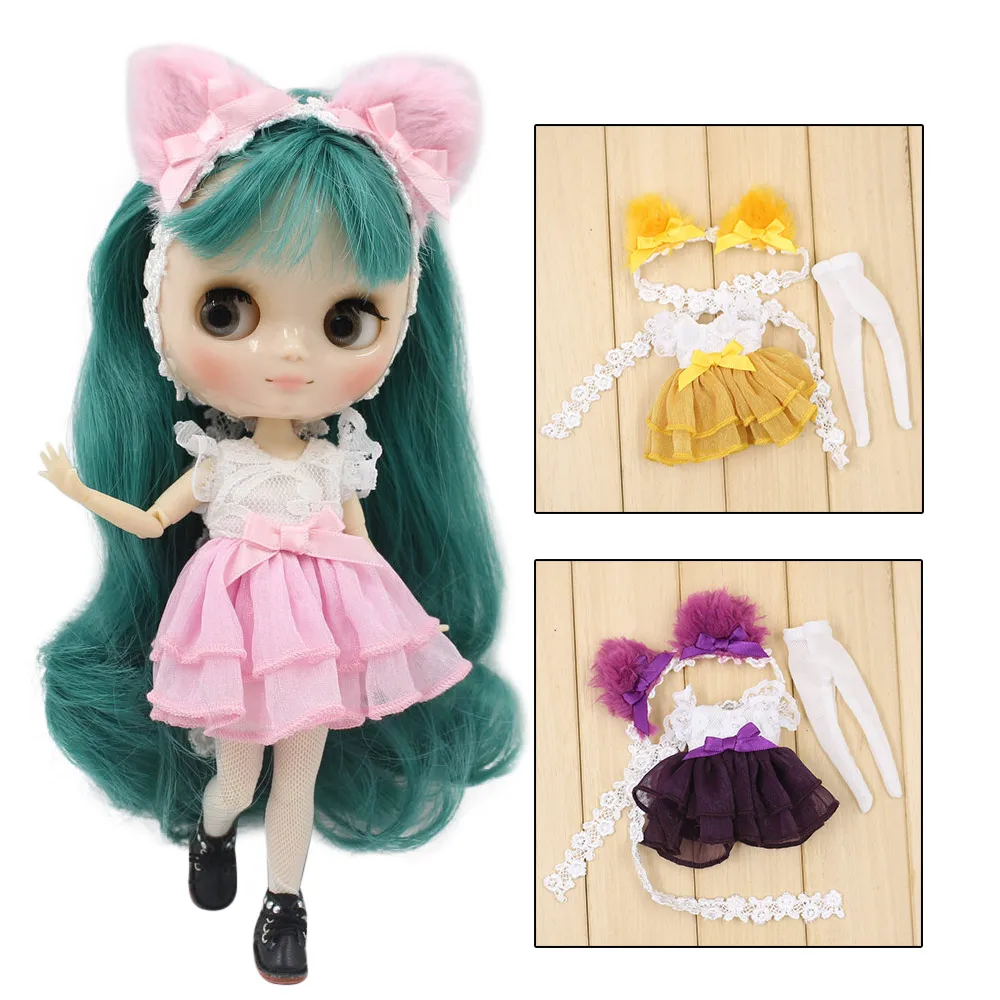 Наряды для куклы миди блайз костюм с милой кошкой косплей три стиля на выбор 20 см