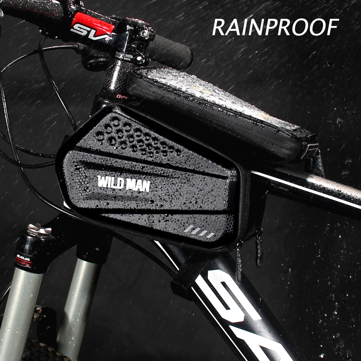 Дикий человек Водонепроницаемый сумка для велосипеда MTB спереди трубки