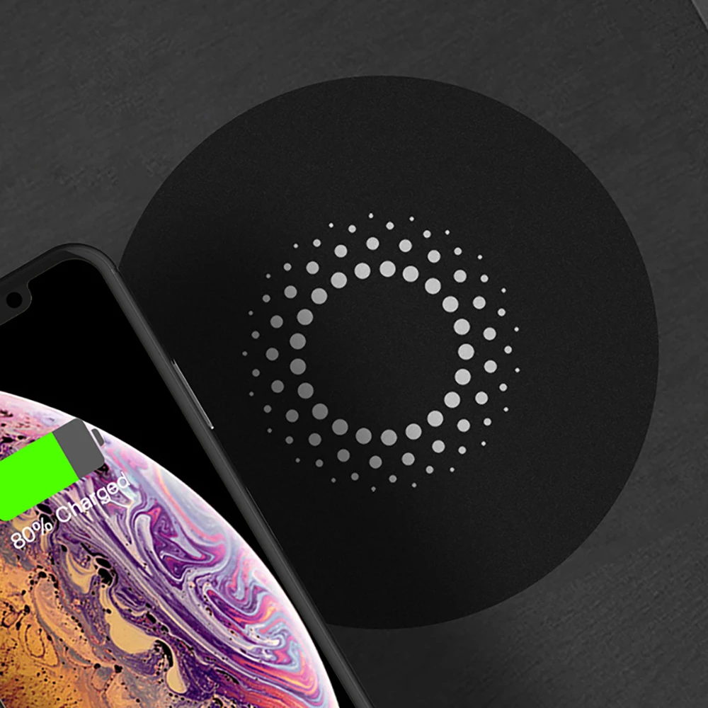 Классное Беспроводное зарядное устройство на большие расстояния для Iphone 11 настольное офисное кофейное QI Беспроводное зарядное устройство для IPhone 8 X для samsung