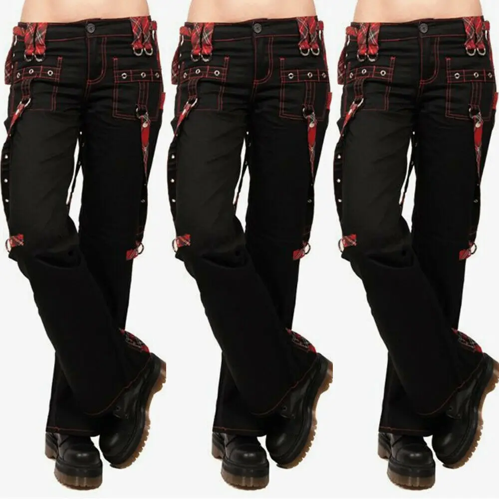 

Ladies Cargo Pants High Waist Black Streetwear Vintage Punk Goth Pants Women Summer Pants Casual Long Trousers joggers
