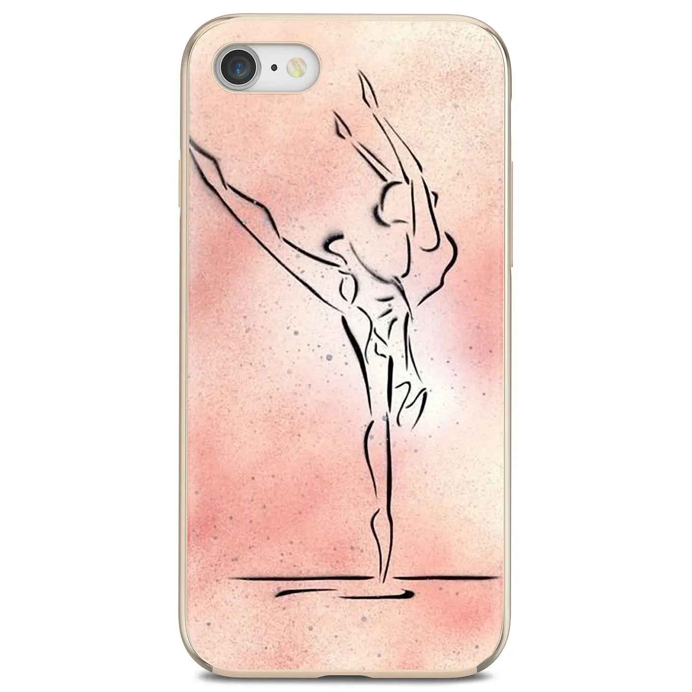 Гимнастический масляный рисунок тонкий силиконовый мягкий ТПУ чехол для