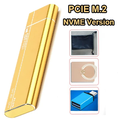 Gold Stmagic Spt30 USB 3,1 Портативный твердотельный накопитель 128 ГБ 256 512 1 ТБ 2 ТБ внешний твердотельный накопитель 480-1900 МБ/с. для ноутбука игра - Цвет: Gold